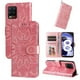 thumbnail image 1 of Funda tipo cartera FOXDOCK para Realme 8 Pro , diseño girasol en relieve, cuero PU, cierre magnético, soporte y tarjetero, 1 of 5