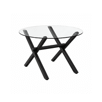 Habita2 Chile - Mesa De Vidrio Redonda X Black 120Cm