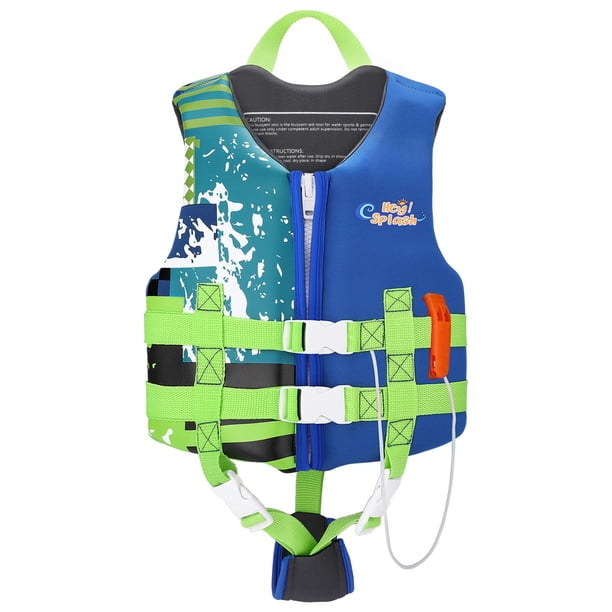 Chaleco de natación HeySplash para niños pequeños de 6 a 9 años, 23-36 kg, color índigo