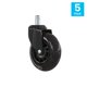 thumbnail image 2 of Llantas de repuesto Flash Furniture Waylon Transparent x5, 2 of 9