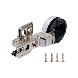 Magideal - De Puerta De Vidrio Para Armario De Cocina, Herrajes Para Gabinetes Para El Hogar, Fija De Acero, Tornillos De Copa De 35 Mm, , Curva Media