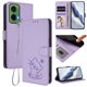 thumbnail image 2 of Motorola MOTO G35 5G Funda Billetera con Estampado de Gato, Lila Claro, 2 of 6