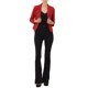thumbnail image 2 of INSPIRE CHIC Blazer de Mujer para Regreso a Clases, Chaqueta de Traje de Verano Abierta para el Trabajo, Rojo Sólido Talla S, 2 of 6