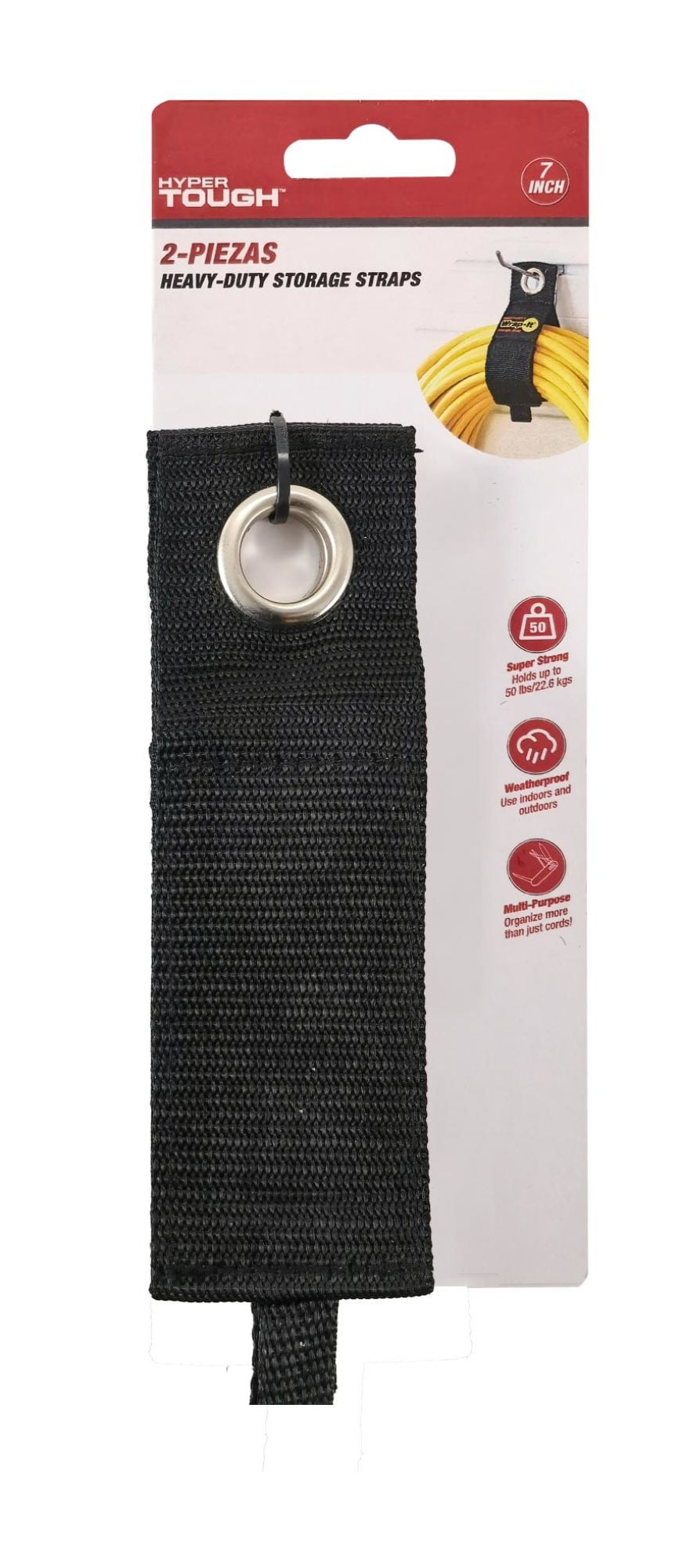 2 Pack Correa Almacenamiento Resistente 7p Hyper Tough