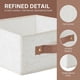thumbnail image 5 of Cubo de Almacenamiento, Contenedor de Tela con Asas para Estantes y Armario, Cesta de Almacenamiento Plegable para Organizar Ropa y Libros Beige 12.2*12.2*5.9in, 5 of 6