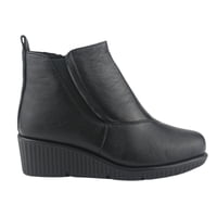 Botin De Cuero Chalada Mujer Mosqueta-1 Negro Casual
