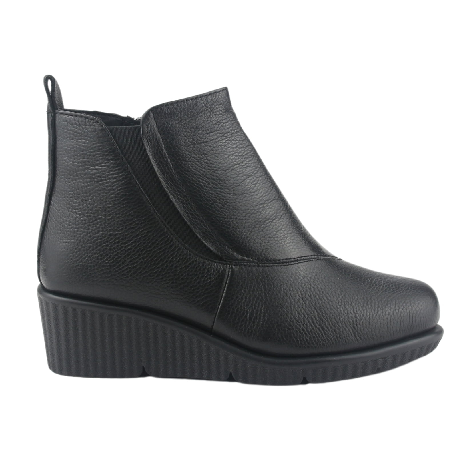 Botin De Cuero Chalada Mujer Mosqueta-1 Negro Casual