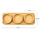 thumbnail image 4 of Set 3 Cuencos Platos Bowl De Bambu Con Base Cocina Hogar Blanco, 4 of 4