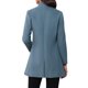 thumbnail image 3 of INSPIRE CHIC Abrigo de Mujer de Largo Medio con Cuello Mao, Abotonado, Abrigo de Invierno con Bolsillos Inclinados y Forro Completo Gris Azul XL, 3 of 6