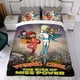 thumbnail image 4 of WordGirl Conjunto de sábanas temático, trío de piezas, cómodo y amigable con la piel, diseño único, regalo de decoración para el hogar para familiares, amigos y fans, 90 cm * 190 cm, 4 of 6