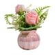 thumbnail image 5 of Florero de cerámica con forma de rosa Artificial en maceta, adorno de bonsái de 8 pulgadas de alto, centro de mesa para decoración interior de granja,, 5 of 5