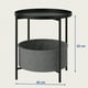 thumbnail image 5 of Mesa Lateral Auxiliar 2 Niveles con Cesta 42x42x52cm Negro, 5 of 5