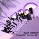 thumbnail image 4 of Set de brochas de maquillaje Vander Professional, 32 unidades, con bolsa, color morado, 4 of 9