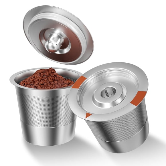 K-Cups Reutilizables FAQQMCVY de Acero Inoxidable Paquete de 2
