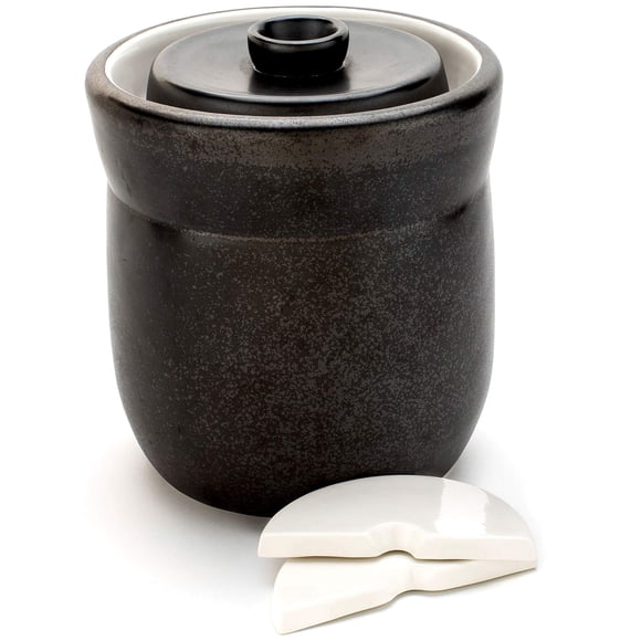Encurtido de chucrut de cerámica Fermentation Crock TOMO, 3 litros