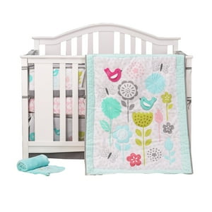 Pellitos - Set Ropa De Cuna 100% Algodon Sweet Birds 5 Piezas