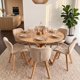 thumbnail image 1 of Comedor Mesa Redonda Equiz Wood 120cm + 6 Sillón Rubik Velvet Beige, 1 of 6