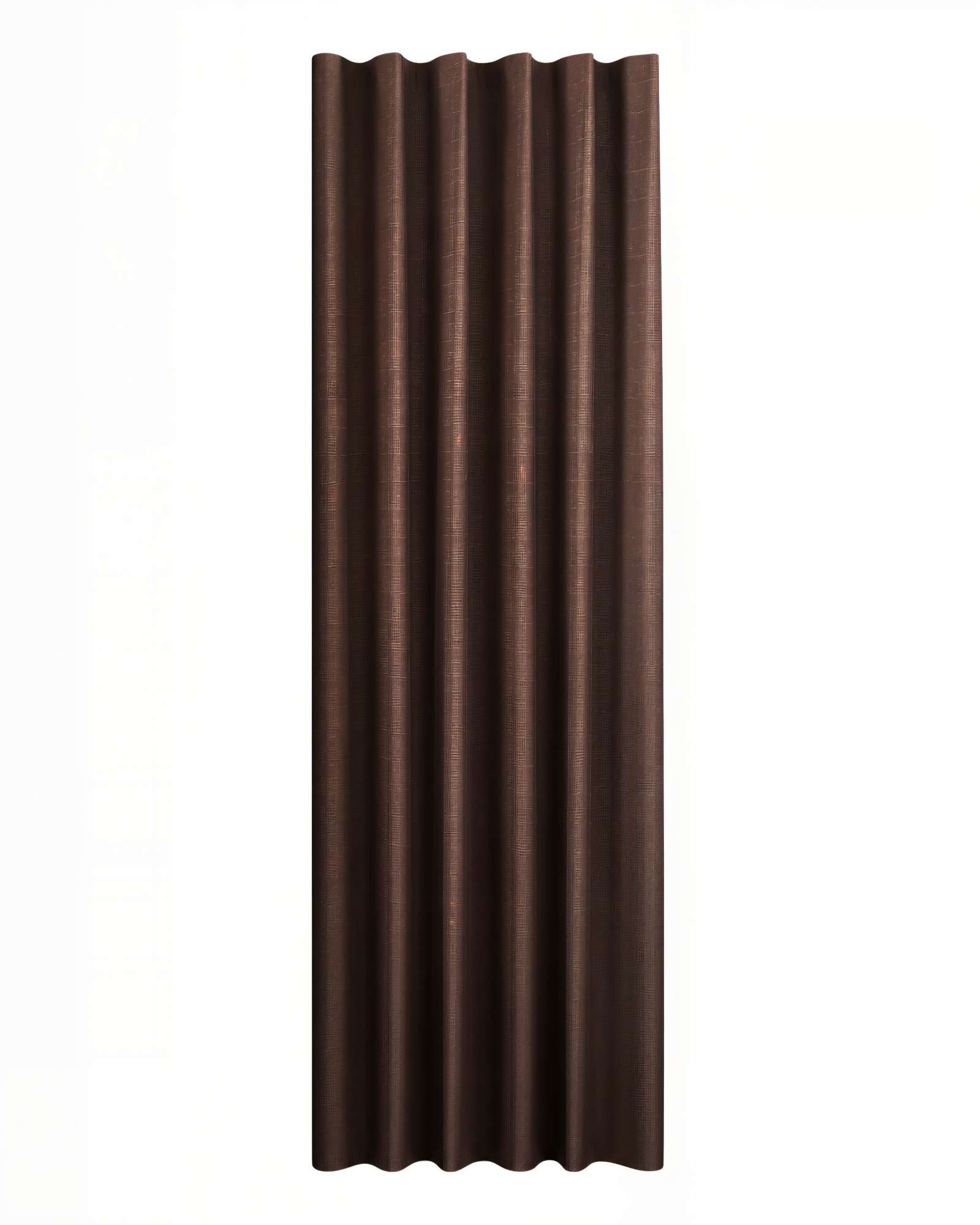 Genérico - Cortina Blackout Engomada 2 Paños Color Café Oscuro