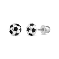 Tiana Joyas - Aros De Pelota De Fútbol De Plata 925
