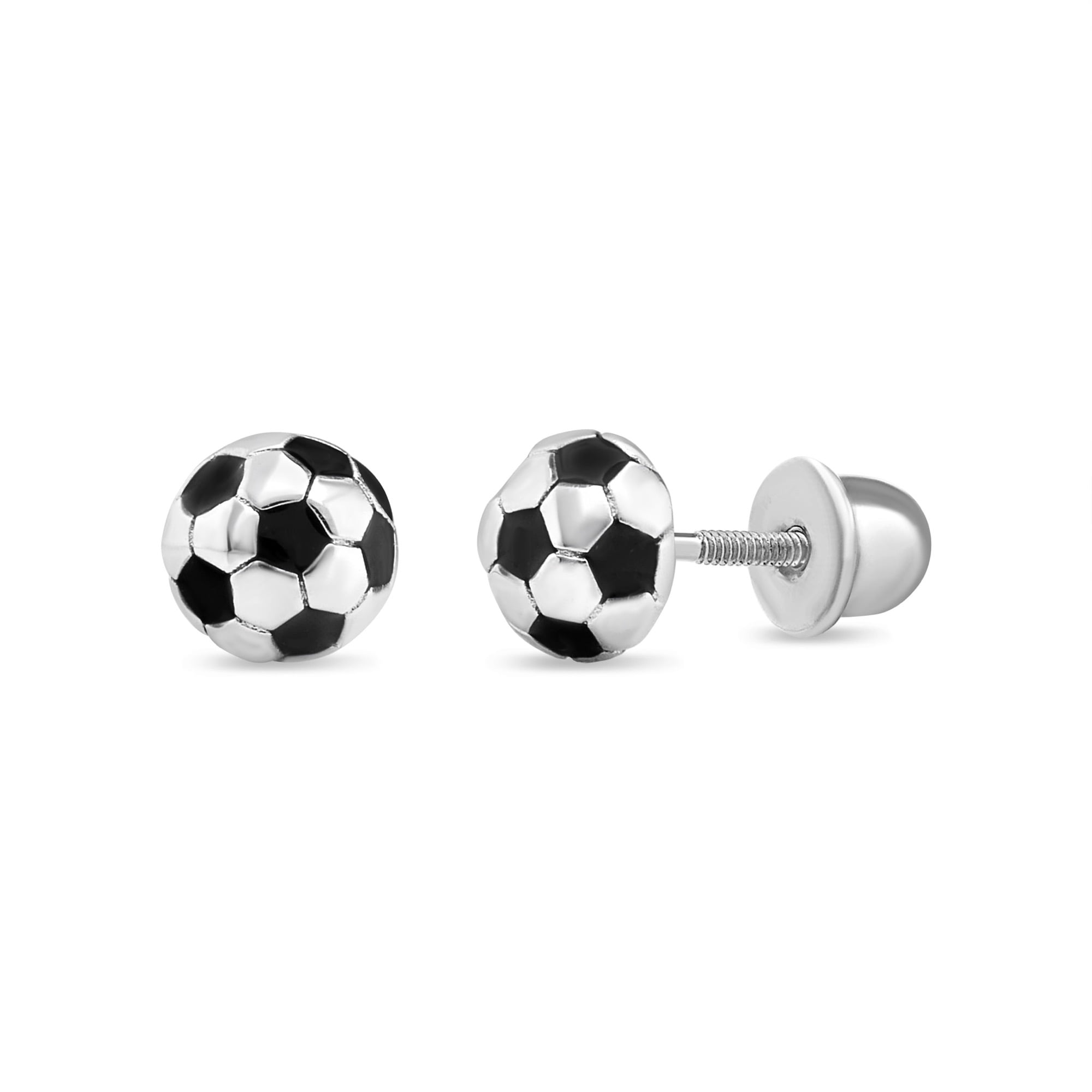 Tiana Joyas - Aros De Pelota De Fútbol De Plata 925