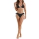 thumbnail image 2 of INSPIRE CHIC Conjunto de Bikini de Triángulo para Mujer con Parte Superior de Encaje Ajustable y Parte Inferior de Corte Alto con Lazos Dobles, Traje de Baño con Copas Removibles Grande Negro, 2 of 5