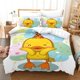 thumbnail image 1 of Cartoon duvet cover with pillowcase, cute little yellow duck kid boy girl bedding set home bedroom duvet cover set gift Bed Sheets, 1 of 5
