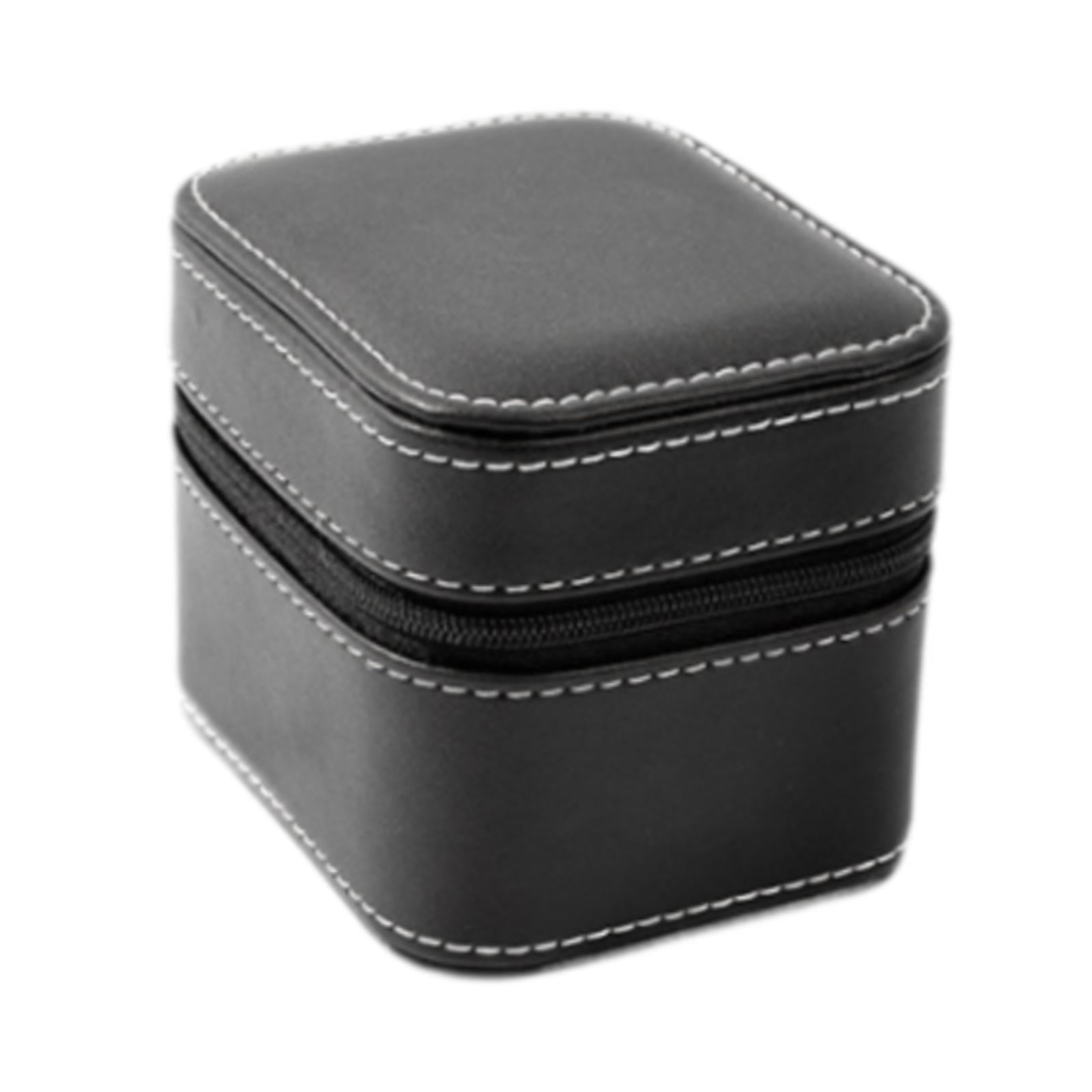 Ioensy - Vitrina De Reloj De Pulsera Para Mujeres Y Hombres, Elegante Soporte Para Reloj, Caja De Almacenamiento Para Reloj, Color Negro