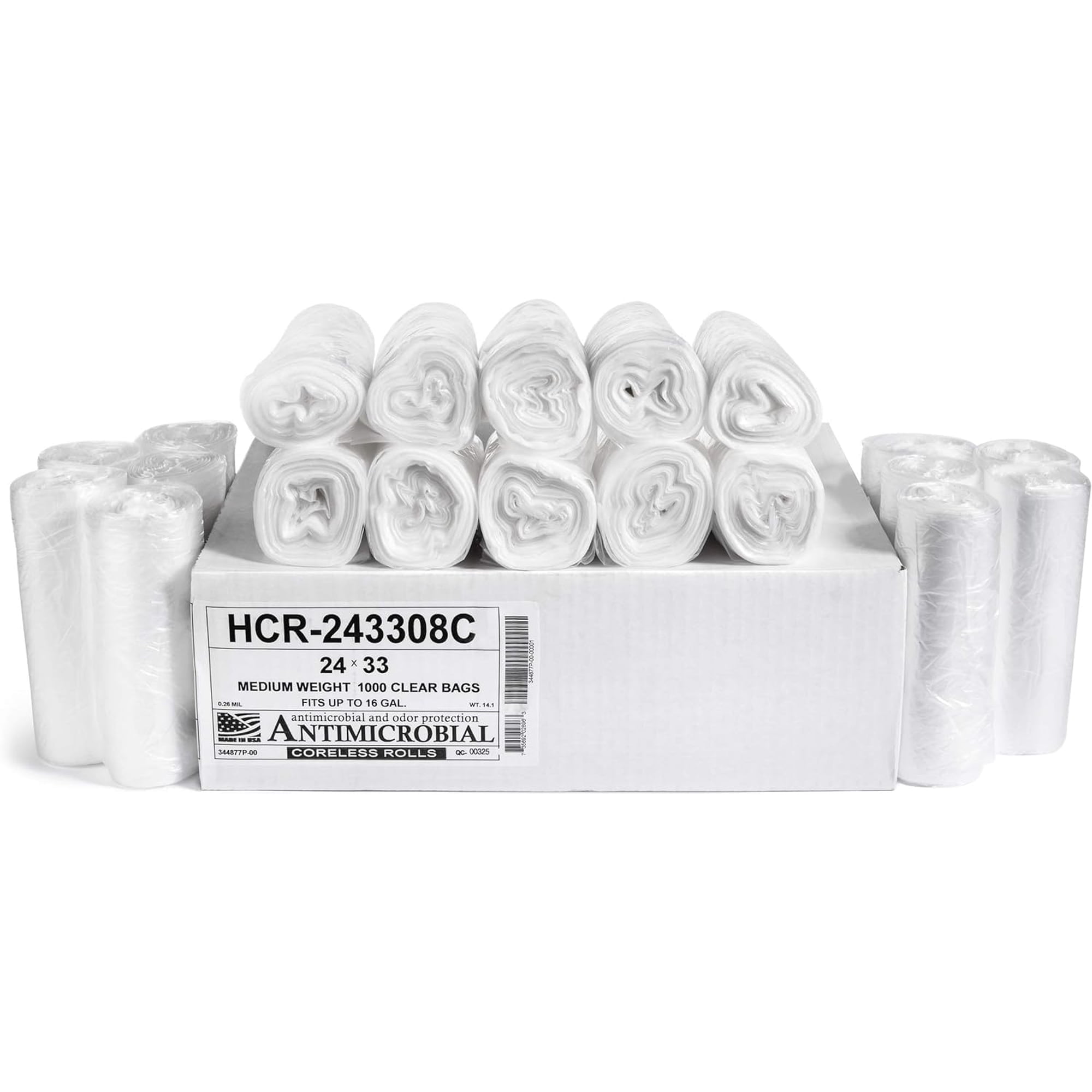 Bolsas De Basura Aluf Plastics, 60 L, 1000 Unidades, 8 Micras, 24 X 33 Cm, Transparentes