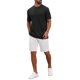 thumbnail image 2 of INSPIRE CHIC Camisetas de Punto Casual de Manga Corta con Cuello Redondo y Textura de Waffle para Hombre M Negro, 2 of 6