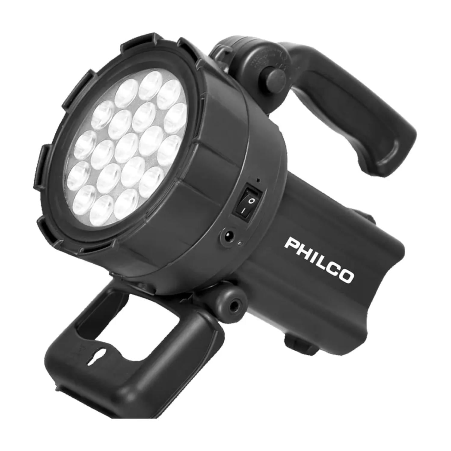 Philco - Linterna Foco Recargable 19led Alto Brillo Negro
