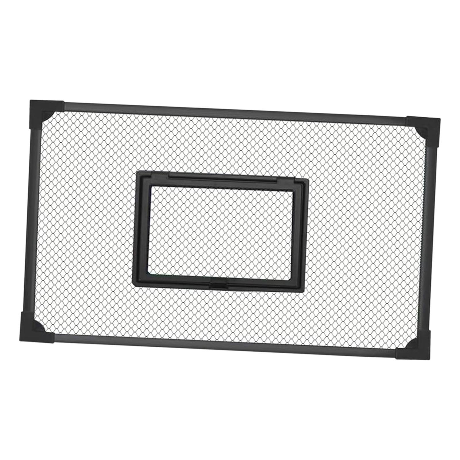 Ioensy - Cubierta Para Pecera, Autoensamblable, Red Antisaltos, Malla Magnética Negra De 60 X 30 Cm
