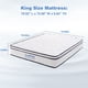 thumbnail image 3 of 10 Inch King Size Medium Firm Mattress, Memory Foam with Pocket Springs for Back Pain Relief & Pressure Relief, Cooling Antibacterial Cover, CertiPUR-US Certified, White(75.98"x 79.92"x 9.84"), 3 of 3