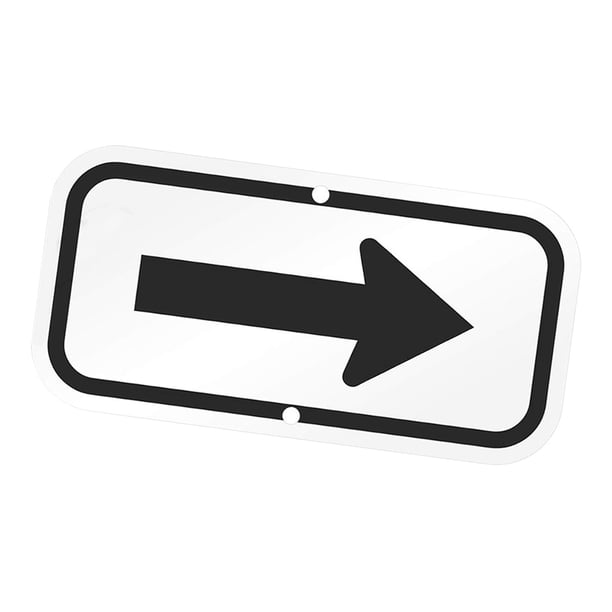 Señal de Flecha, Señal Reflectante, Señal de Calle para Guiar La Dirección de Las Carreteras, Señal de Símbolo de Flecha para Interiores, Resistente a Negro