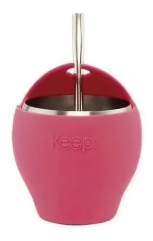 Genérico - Matera Keep + Bombilla Acero Silicona 230Ml