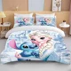 thumbnail image 1 of Princess and Stitch Printed Bedding Set Duvet Cover Anime Quilt Adult Kids Birthday Gift Full Size Comforter Bedding Sets Bed Sheets, 1 of 5