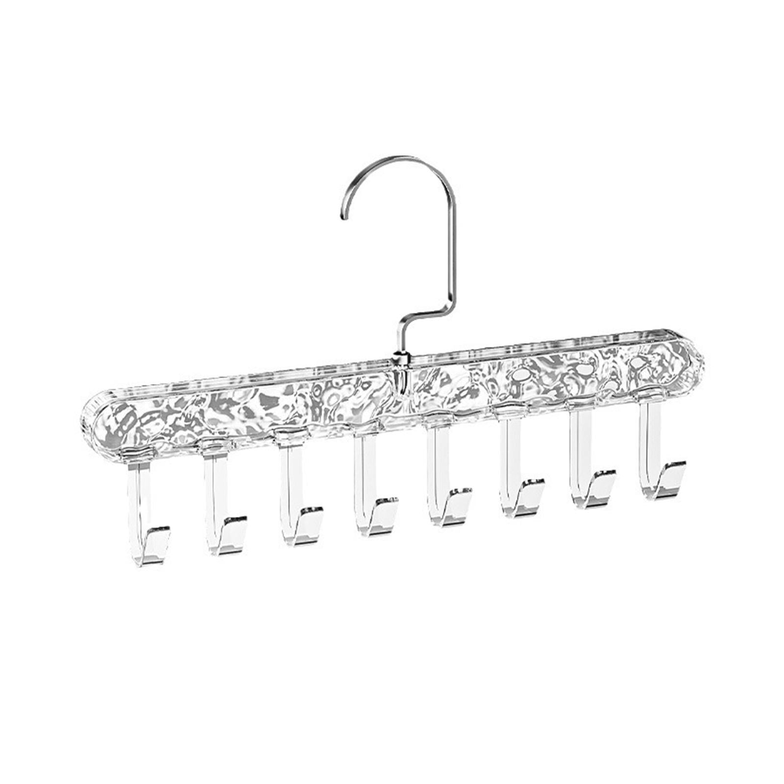 Magideal - Estante Para Corbatas, Estante Para Cinturón, Ahorro De Espacio, Colgador Para Sujetadores, Colgador De Cinturón, Organizador Para Armario, Dormitorio Blanco Transparente