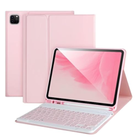 Mar Cases - Funda Con Teclado Rosado Para Ipad Pro 11 M5 2025 Español