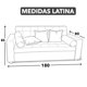 thumbnail image 4 of SOFA LATINA 3 CUERPOS FELPA ROJO, 4 of 4