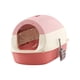 thumbnail image 4 of Caja De Arena Para Gatos Con Capucha Y Tapa, Caja De Arena, Inodoro Para Gatos Completamente Cerrado, Extra Grande, Rosa, 4 of 5