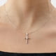 thumbnail image 2 of Collar Religioso con una Cruz de 20mm con un Circón de Plata 925, 2 of 2
