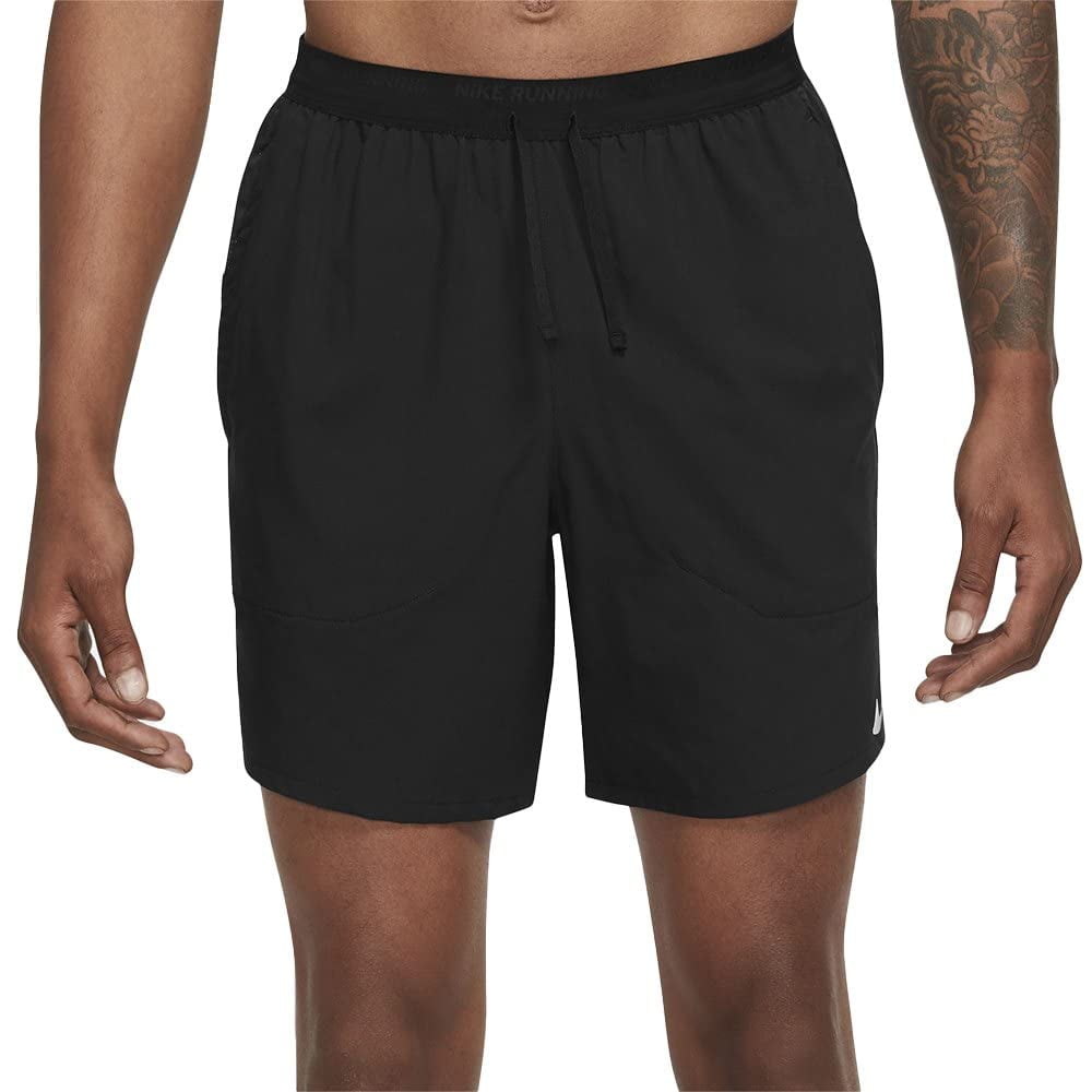 Shorts Nike Dri-fit Stride De 7" Con Forro Tipo Brief, Negro, Talla Xl