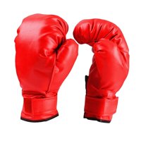 Magideal - Kick Boxing Guantes, Fighting Glove Open Palms Professional Muay Thai Mitts Boxing Practice Training Guantes Para Adultos Niños Sanda Muay Thai , Niño Rojo