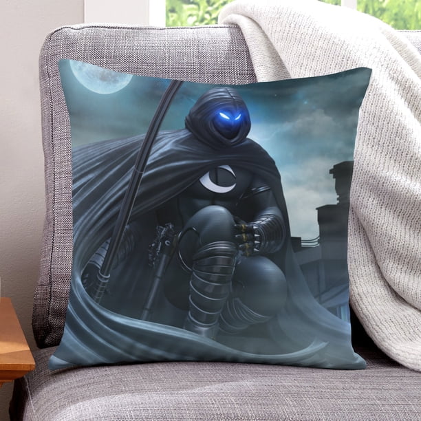 Caballero Luna Fundas de almohada de terciopelo con tema, regalos de funda de almohada, decoración para el hogar, cojín de lanzar, regalo de cumpleaños para fans y parejas.50*50cm.