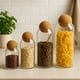 thumbnail image 2 of Set 4 Botellas Frascos Contenedor Vidrio Con Tapa Corcho, 2 of 3