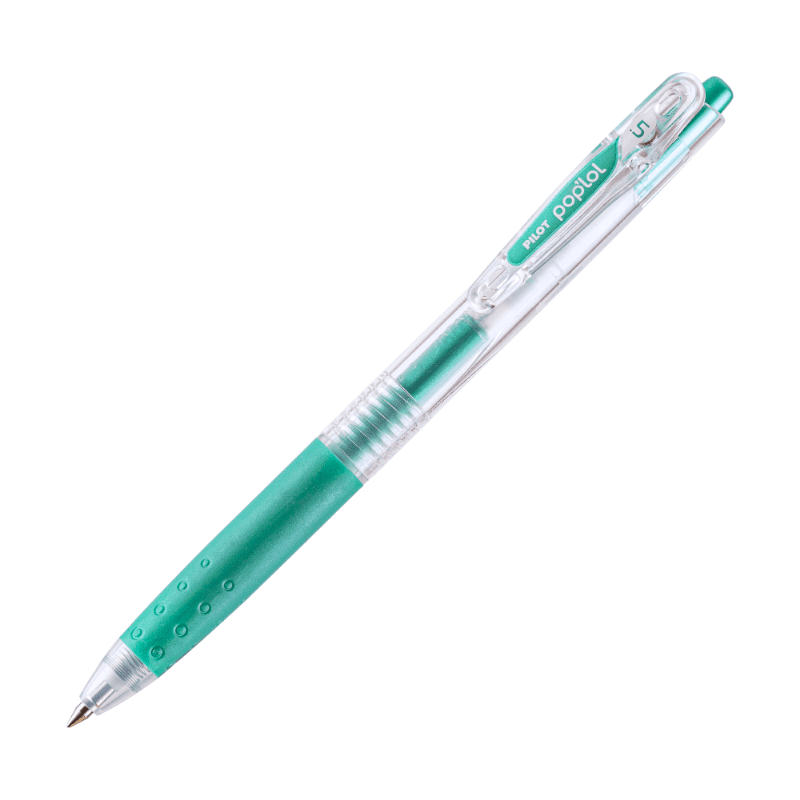 Pilot - 12 Un. Lapiz Gel Pop´lol Verde Metalico 0.5 Mm.