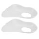 thumbnail image 1 of Almohadillas de zapato 1 par de soporte de arco inserta plantillas plantares para almohadillas de zapato corrector de pies planos con agujero (blanco) plantillas de esporas de tacón (L), 1 of 3
