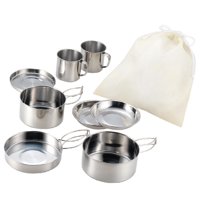 Ioensy - 8 Piezas De Utensilios De Cocina Para Acampar, Utensilios Para Fogatas, Platos Y Tazas Para Exteriores