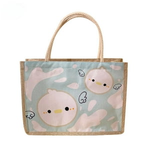 Total Upgrate - Bolso Cartera Cute Algodon Y Cañamo 34X25 Pajarito