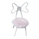 thumbnail image 1 of Silla De Metal Para Casa De Muñecas En Miniatura Simulada 1/12 Con Cojín De Felpa, Color Blanco, 1 of 5