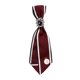 thumbnail image 2 of Corbata De Mujer Estilo Retro Sedoso Pajarita Suave Para Blusa Estudiante Boda Blanco Rojo, 2 of 5